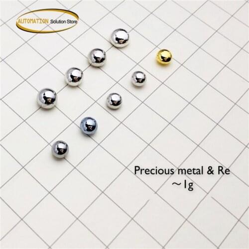 Element 1g of each Solid Ruthenium Rhodium Palladium Silver Osmium Iridium Platinum Gold Rhenium Metal