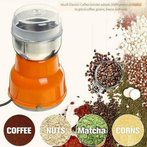 Electric Stainless Steel Coffee Bean Grinder Home Kitchen Grains Grinding Milling Machine 220V EU Plug Coffee Maker Accessories
