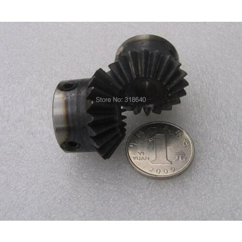 Bevel Gear a pair 1.5M 20T Mod 1.5 Modulus ratio 1:1 Bore 8mm 45# Steel Right Angle Transmission parts tank model machine part