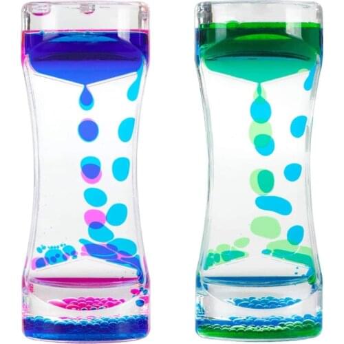 Colorful Liquid Timer Anxiety Relief Toys Liquid Motion Timer Bubble Timer Oil Hourglass Toys For Kids And Adults Reloj De Arena
