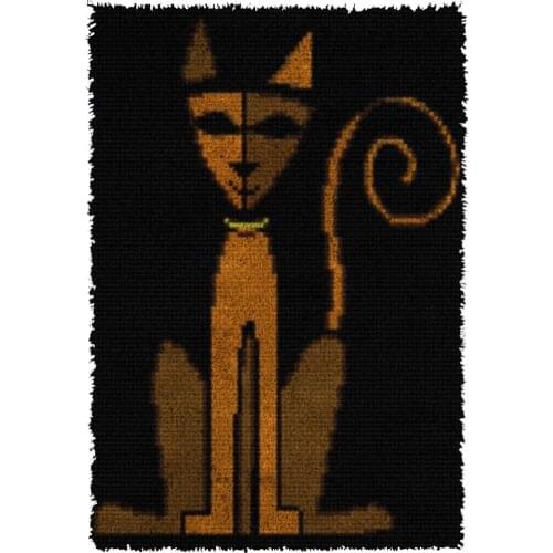 Latch hook rug kits carpet embroidery hook needlework button package carpet embroidery for crafts 61cmX85cm Cat