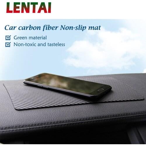 LENTAI 1PC Carbon fiber Car PVC non-slip mat For Toyota C-Hr Corolla Seat Leon Ford Focus 2 Fiesta Ranger Mazda 3 6 CX-5