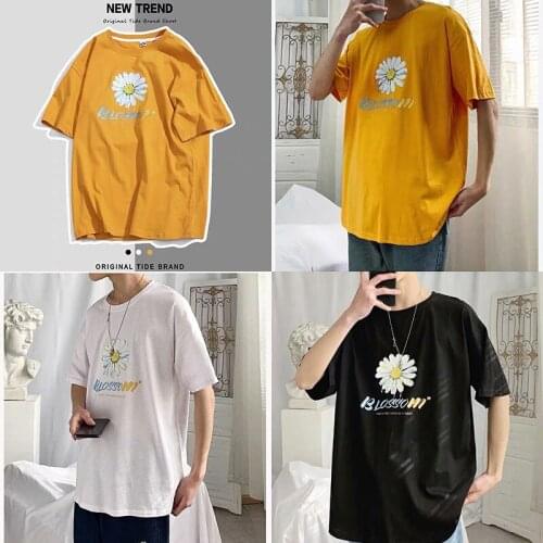 Summer T-Shirt Women Fashion Printed Flowers Loose Round collar Five cent sleeve T Shirt Leisure Sports Street attire T shirt