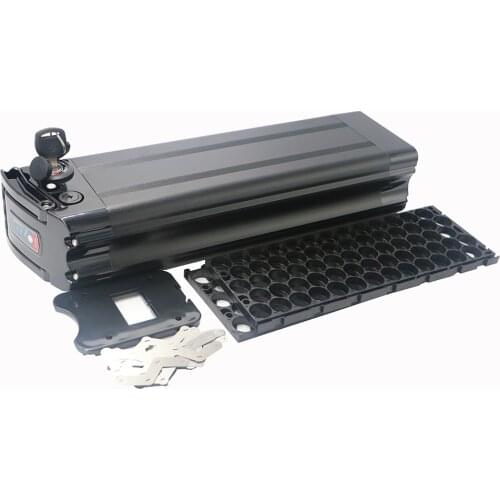 48V/36V Silver fish e-bike li-ion battery storage Aluminiu box with battery holder + Nickle strips for electric bike ebike motor