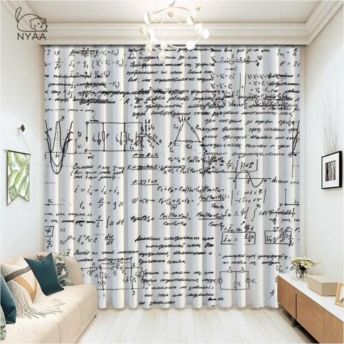 Mathematical Formulas Math Science Curtains Accessories For Curtains In Gray Bedroom Decoration Luxury Curtain Micro Shading