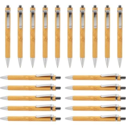 Luffa Ballpoint Pen Sets Misc. Quantities Bamboo Wood Writing Instrument (20 Set)