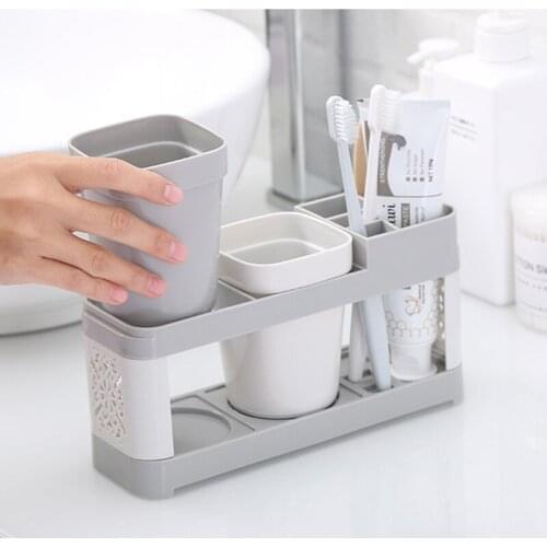 New Bathroom Toothbrush Cup Toothpaste Toothbrush Holder Suits Bath Set Creative Wash Cup Brush Cup Family Bathroom Tools