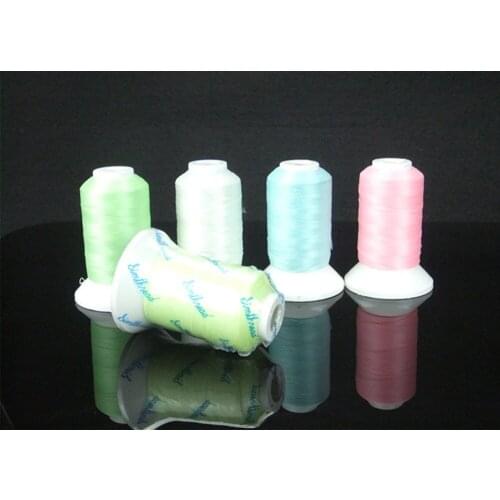 New Arriving Polyester Machine Sewing Embroidery Thread Filament Luminous Thread Moon Light Thread 500m*5 Colors , Eco-Friendly