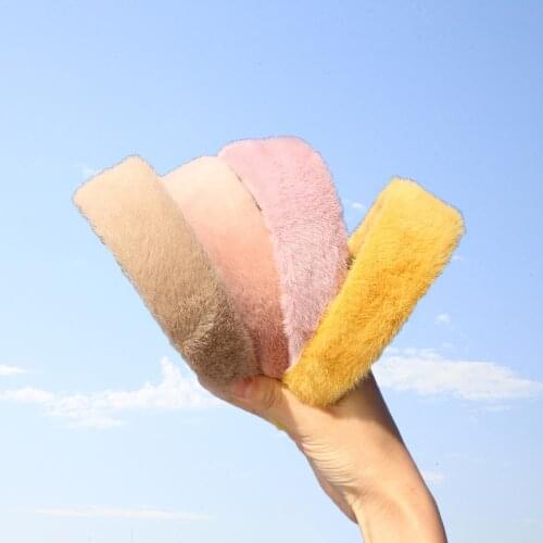 Solid Color Lamb Hair Plush Hairbands Sweet Girls Wide-brimmed Headband For Woman Headwear hair Accessories