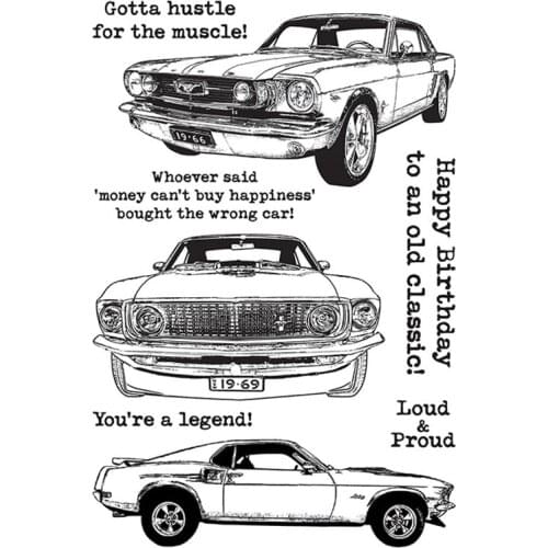 Clear Stamps Gotta Hustle For The Muscle Cars Words Sentences For DIY Scrapbook Photo Album Craft Card 2021 New