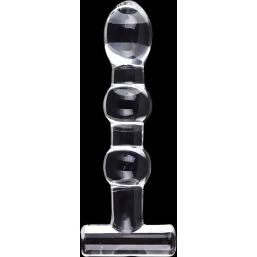 Transparent Glass Anal Beads Butt Plug Anal Dildo Sex Toys for Woman Anal Dilator Adult Masturbator Dildo Buttplug