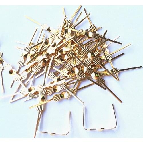 Multicolor Chrome/ Gold/ Silver Copper Butterfly Buckle/ Tie Clips, Crystal Chandelier Beads Connector Metal Bowtie Butterfly