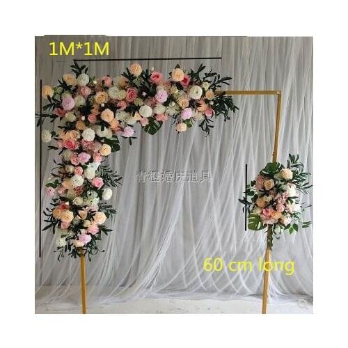 Wedding simulation corner flower background wall fake flower flower art wedding props rose decoration silk flower wall