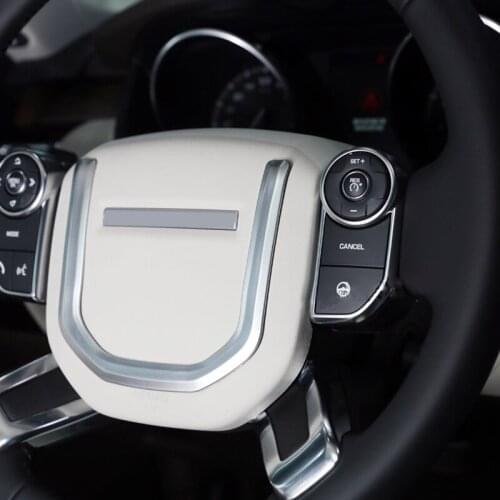 Loyalty Steering Wheel U Shape Trim Cover for Land Rover Velar 2017 2018 ABS Car Styling Auto Accessories