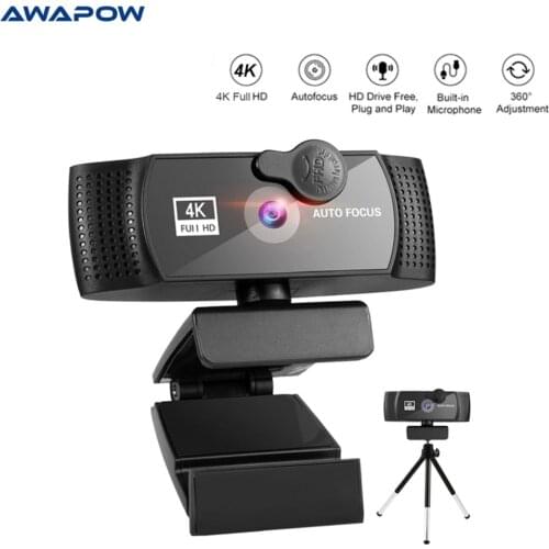Webcam 4K Autofocus Webcam PC Computer USB Connection Webcam 2K Full HD 1080P With Microphone Webcam Used For Video Conferencin