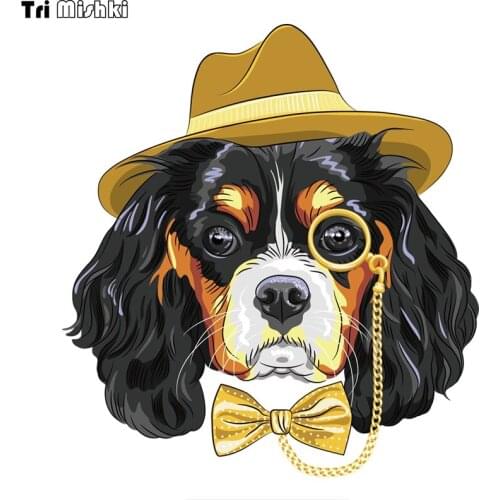 WCS950 fashion Noble dog car sticker PVC colorful Decals Waterproof sticker on Car Body Rear Window