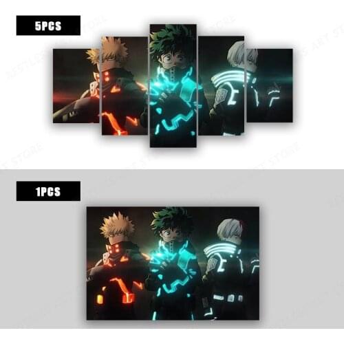 Janpnese Anime My Hero Academia Canvas Poster Wall Art Print High Quality Painting Picture For Living Room Bedroom Home Decor