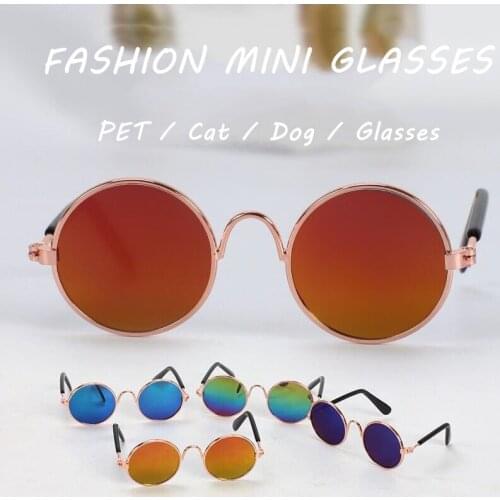 Funny Vintage Cat Sunglasses Pet Decoration Cat Glasses Cute Funny Dog Accessories Cool Chihuahua Dog Sunglasses Cat Accessories
