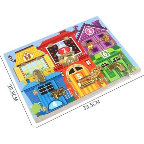 Busy Board for Toddlers Wooden Sensory Early Unlock Toy Travel Toy Age 3