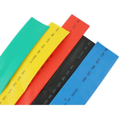 1Meter/lot) 100MM Inner Diameter Heat Shrinkable Tube / Heat Shrink Tubing Color : Black Red Blue Green Yellow