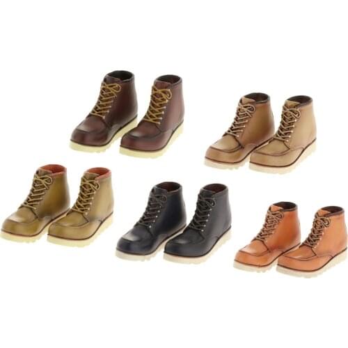 1 Pair 1:6 Handmade Combat Boots Fit 12 Inch HT DID Male Action Figures Body