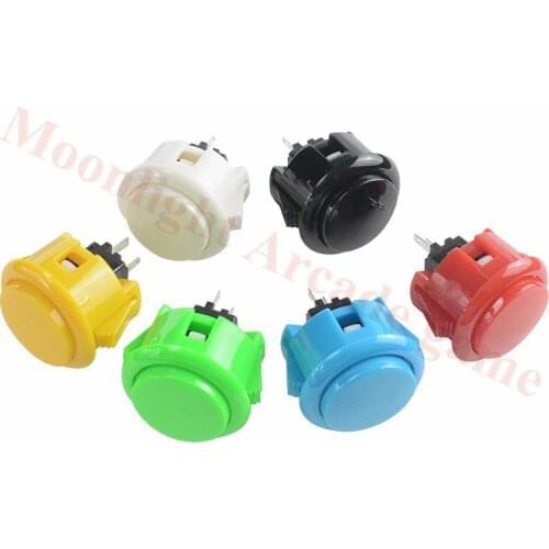 12pcs OEM 30mm silent push button copy sanwa push button for DIY Arcade fighting game kit 6 color for selection