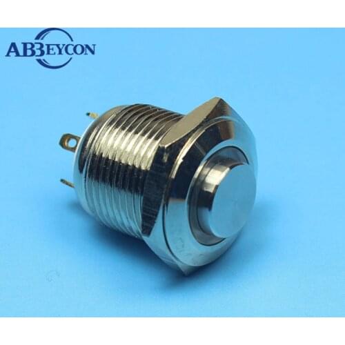 16mm High Round Extended Momentary Pin Terminal Angel Eye Ring Lamp Illuminated Shorter Type Waterproof 120v Push Button Switch