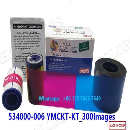 20Pieces Compatible Datacard SD360 Ribbon 534000-006 YMCKT-KT 300 Images With Cleaning Kit Made In South Korea