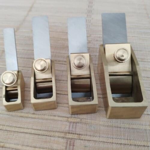 4 pcs various size flat bottom brass planes, Violin/Cello making tools