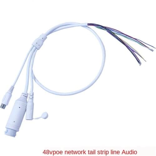 48V POE Network Cable with Audio 11-core POE Audio Cable Monitoring Camera Network Tail Cable with Audio