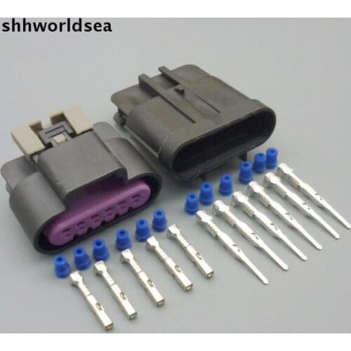 Shhworldsea 6 Pin car auto Waterproof Car Connector 15326829 15397577 For LS3 LS7 CTS-V Accelerator Pedal Position Sensor Plug