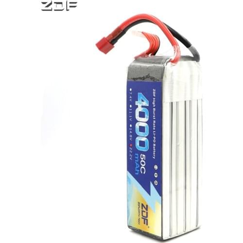 ZDF Batteries 6S 22.2V 4000mAh 50C max 100C RC LiPo battery For RC Airplane Helicopter Quadrotor Car boat Truck 6S RC battery