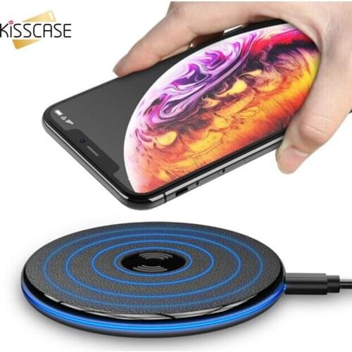 KISSCASE Wireless Charger For iPhone X XS Max 8 Plus USB Charger Wireless Pad Fast Charging For Samsung S8 S9 S7 Portable Charge