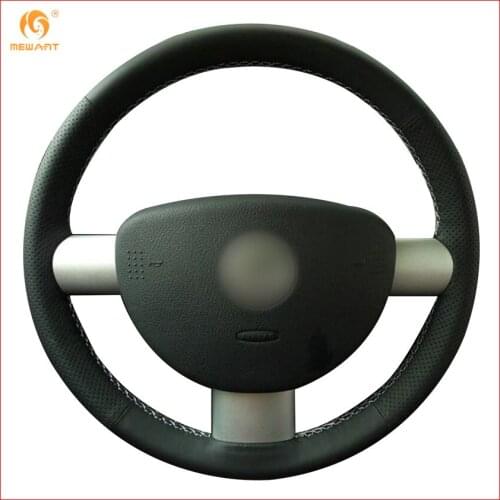 MEWANT for 2004 2005 2006 2007 2008 2009 2010 VVolkswagen VW Beetle Black Artificial Leather Steering Wheel Cover Accessories
