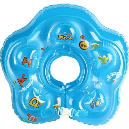 Baby Inflatable Neck Ring Float Anti-backward Inflated Double Airbag Soft Bathtub Swim Ring Toy For Toddler Random Color