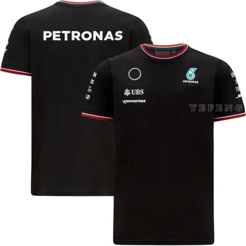 2021 For AMG Petronas Motorsport F1 Team Racing GP Mens Team line Breathable Casual Short Sleeve T-Shirt Summer Car Fan Jerseys