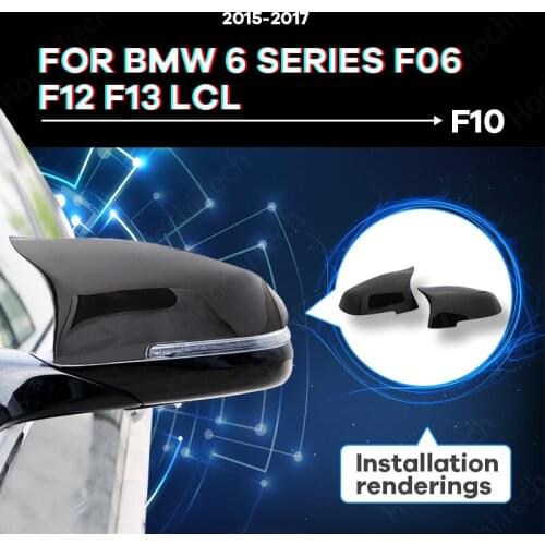 Side Bright car Glossy Black Rearview Mirror cover Caps Replacement M style For bmw 6 Series F06 F12 F13 LCL 2015-2017