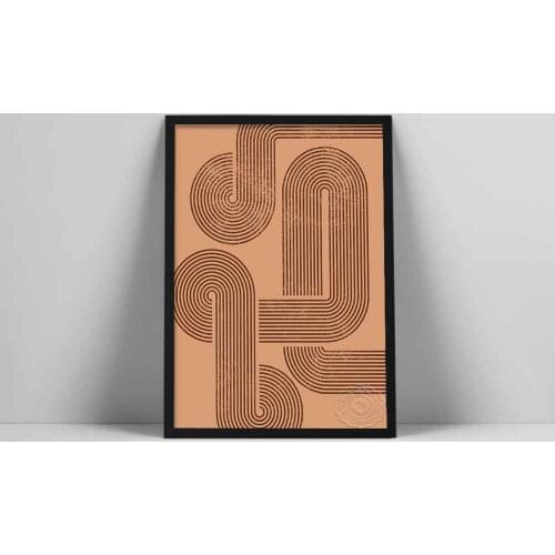 Retro Lines Art Print | 70s Line Pattern Wall Art | 1970s Style Wall Art | Retro Vibes Line Art Poster | MinimBody Continuce as