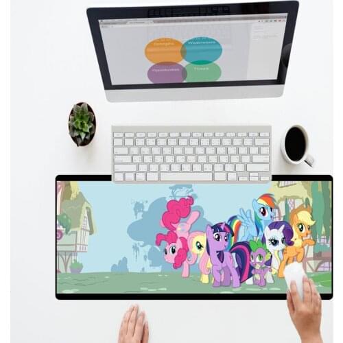 XGZ Large Size My Little Pony Gaming Mouse Pad Home Office Computer Rubber 400X800X2MM Water-cooled Keyboard Games Mouse Pads
