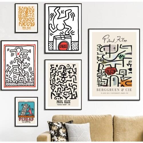 Paul Klee Miraculous Graffiti Line Wall Art Canvas Painting Nordic Posters And Prints Wall Pictures For Living Room Retro Decor
