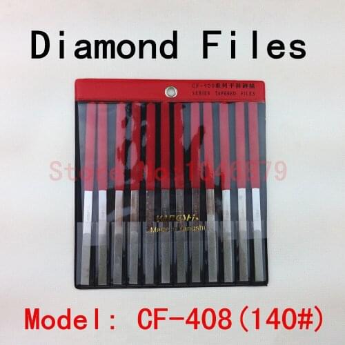 Each of the 12 file, hand is suitable for grinding hard alloy diamond file, flat and inclined file group,CF-408(140#)