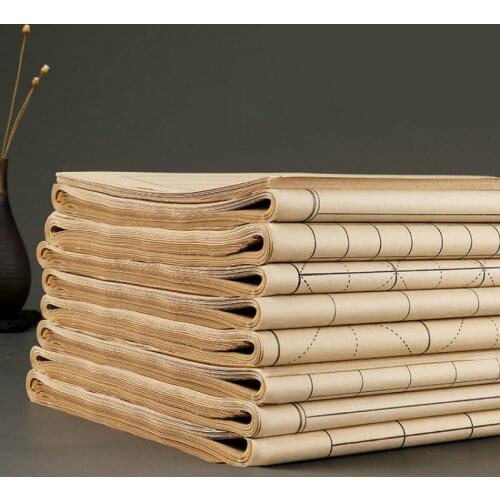 Chinese Half Ripe Calligraphy Xuan Paper 50sheets/lot Papel Arroz for Beginner Calligraphy Rice Paper with Grids Rijstpapier
