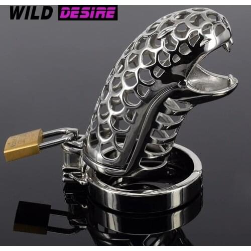 New BDSM Adult Game Small Male Cock Cage Stainless Steel Penis ring Metal Cock Ring Chastity Devices Locks Sex Shop Products 18