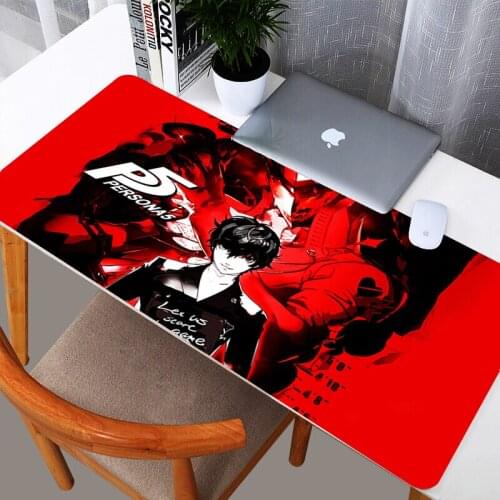 Anime Keyboard Mat Person5 Gaming Mouse Pad Large Size 400mm*900mm With Locking Edge Table Mat Mouse Pad Carpet Home Mouse Mat