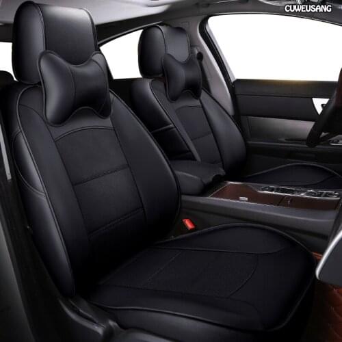 CUWEUSANG Custom Leather car seat covers For JEEP Compass Wrangler Patriot Cherokee Grand Cherokee Commander Renegade seat cars