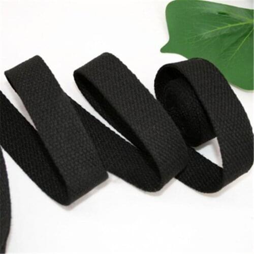 New 25mm Canvas Webbing 2meter Black Canvas Ribbon Belt Bag Webbing/Lable Ribbon/Bias Binding Tape Diy Craft Projects