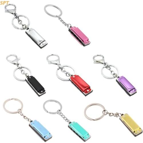 Mini Harmonica Keychain,Special 8 Tone 4 Holes Harmonica Keychain Harmonic Keyring Keys Holder Bag Pendant Musical Toys XX