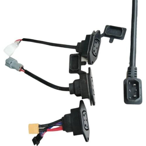 New Lithium Battery Connector Charger Socket Line For Electric bicycle motorcycle Super Soco Tc Ts Cu
