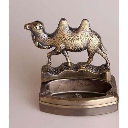 Camel Creative Ashtray with Lighter Smoking Set Smoking Accessories for Weed Ash Tray Mold Cigar Ashtrays Gadgets for Men