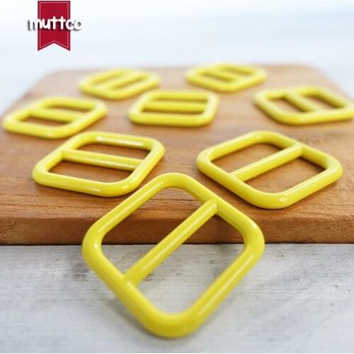 Retailing yellow adjustable buckle 20mm webbing sewing zinc alloy metal crafts stoving varnish metal buckle CRZK-20Y